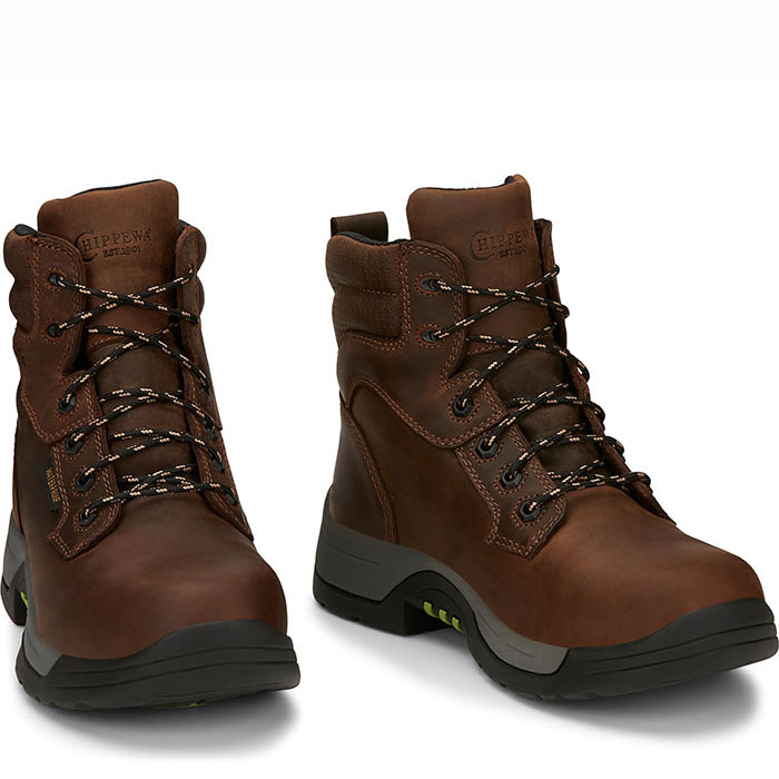 Fabricator 6" Waterproof Comp Toe Hiker in Tawny Brown.
